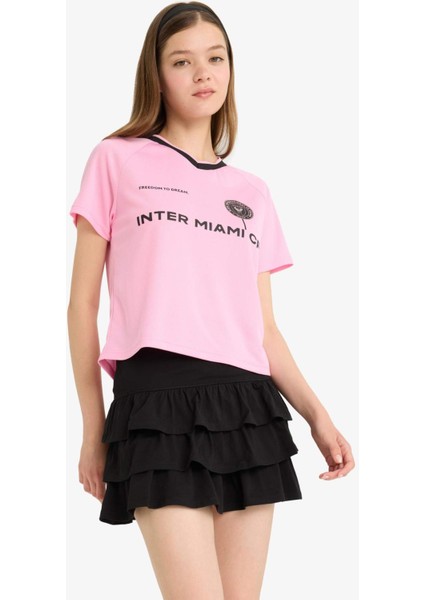 Coool Normal Bel Volanlı Penye Astar Penye Siyah Mini Etek F7179AX25SM