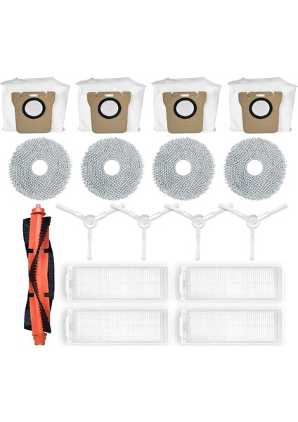 Xiaomi Mijia M30 Pro Yedek Yedek Parçalar Için Ana Yan Fırça Mop Kumaş Toz Torbası Hepa Filtre (Yurt Dışından)