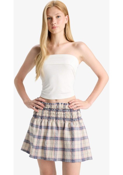 Coool A Kesim Kareli Mini Etek F7295AX25SM