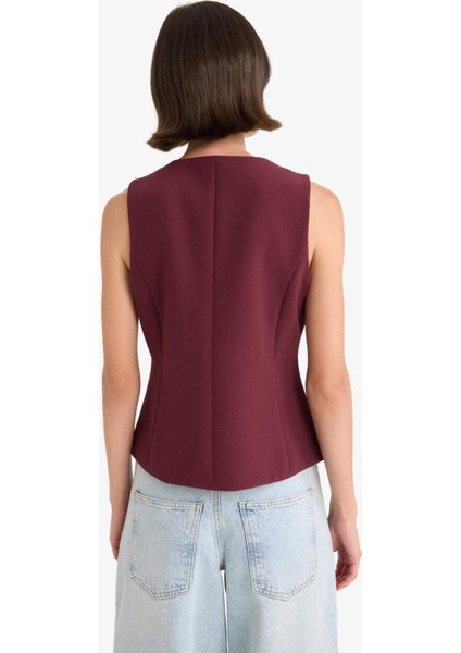 Fitted Bisiklet Yaka Yelek E5328AX25AU