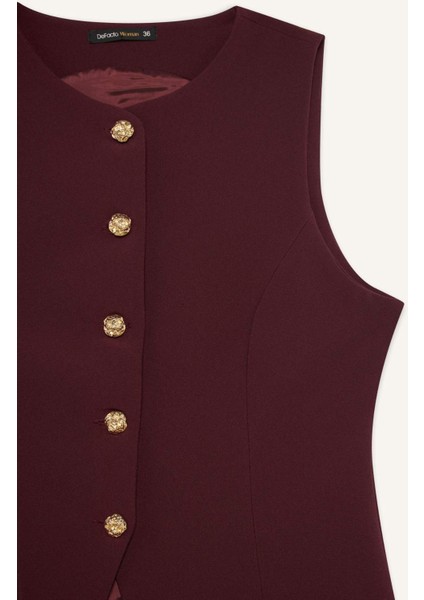 Fitted Bisiklet Yaka Yelek E5328AX25AU