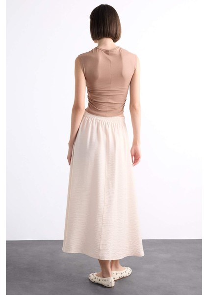 Esnek Belli Midi Etek