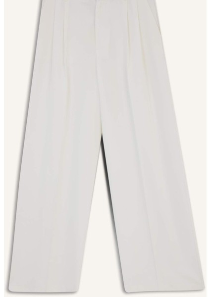 Wide Leg Çift Cepli Yüksek Bel Geniş Paça Pantolon F7341AX25AU