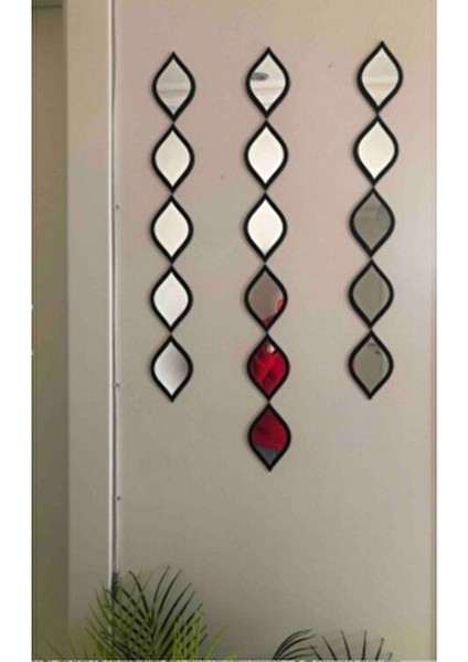 16 adet Su damlası dekoratif ayna seti