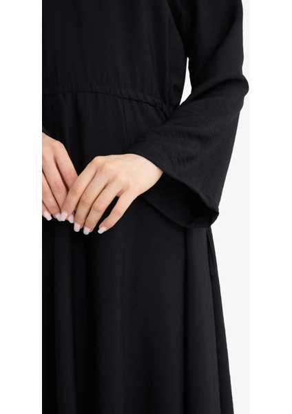 Relax Fit Bisiklet Yaka Uzun Kollu Elbise F3545AX25AU