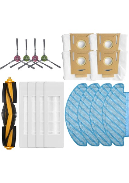 Ecovacs Için Debot N10 / N10 Plus Roller Yan Fırça Hepa Filtre Mop Kumaşları Toz Çantası Robot Vakum Süpürge Aksesuarları (Yurt Dışından)