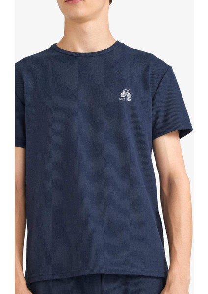 Pijama Takımı Waffle Kısa Kollu Üst Uzun Alt F5897AX25AU