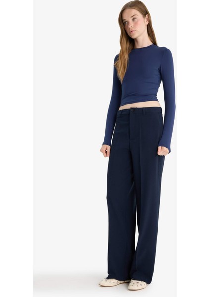 Straight Fit Fleto Cepli Normal Bel Standart Boy Pantolon F6214AX25AU