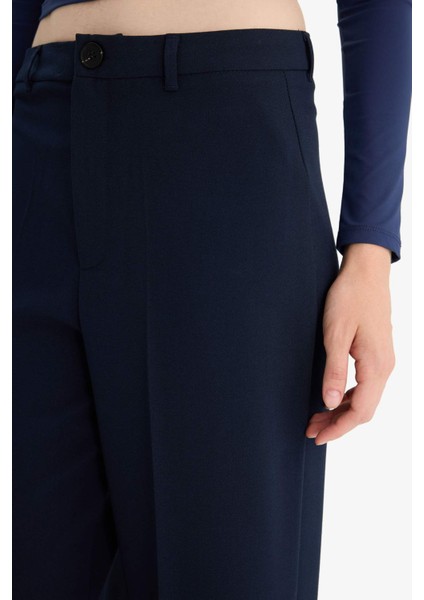 Straight Fit Fleto Cepli Normal Bel Standart Boy Pantolon F6214AX25AU