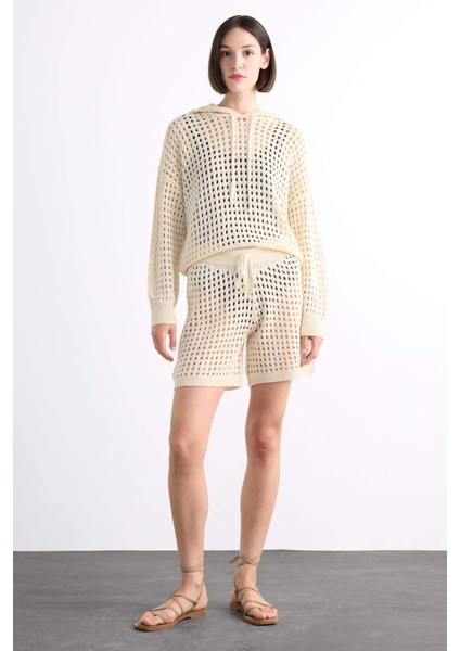 Beli Lastikli Kroşe Plaj Şortu F7463AX25HS