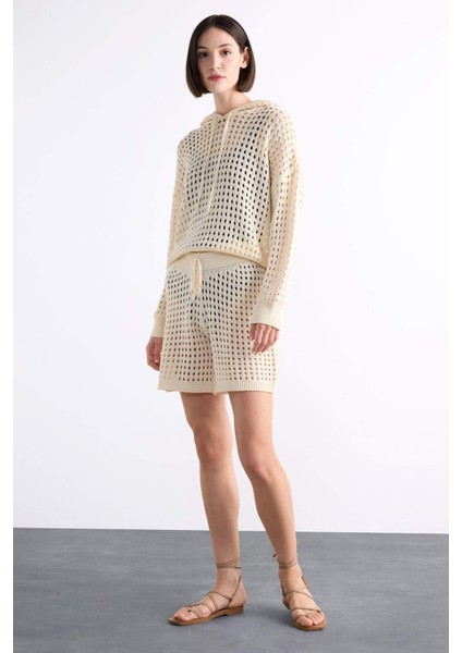 Beli Lastikli Kroşe Plaj Şortu F7463AX25HS