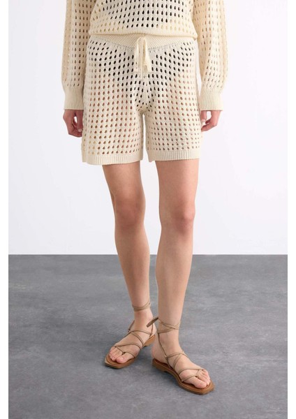 Beli Lastikli Kroşe Plaj Şortu F7463AX25HS