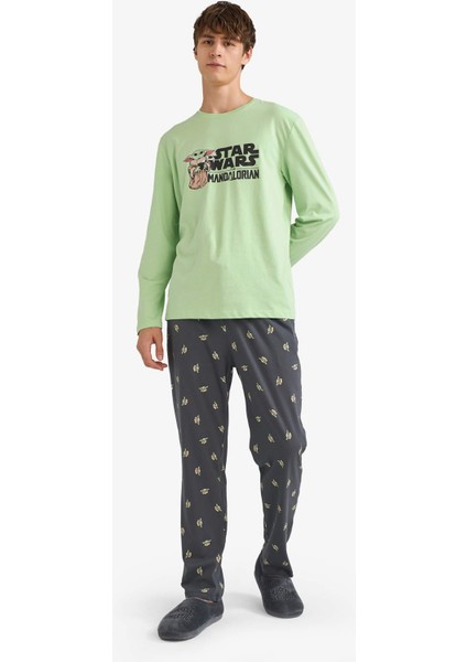 Star Wars-Mandalorian Pijama Takımı Uzun Kollu Üst Uzun Alt F7497AX25AU