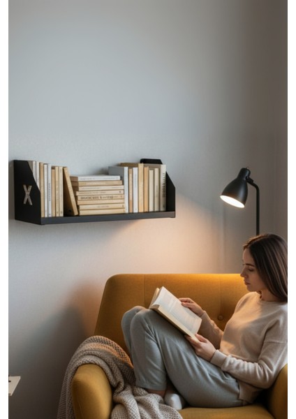 Raf Metal Duvar Rafı Kitaplık Aksesuar Düzenleyici Su Terazisi Hediye Ahşap Rafa Göre Daha Dayanıklı