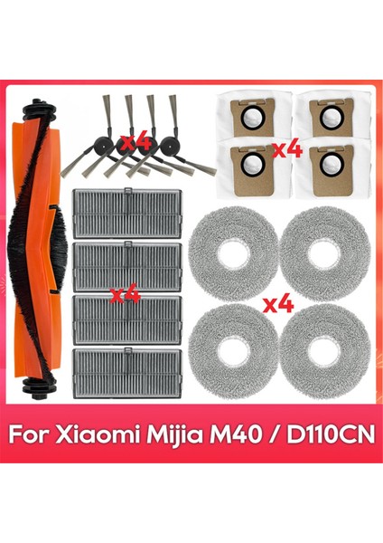 Xiaomi Mijia Için Omni M40 / D110CN Yedek Parçalar Ana Yan Fırça Hepa Filtre Mop Bez Tuz Torbası Aksesuarları (Yurt Dışından)