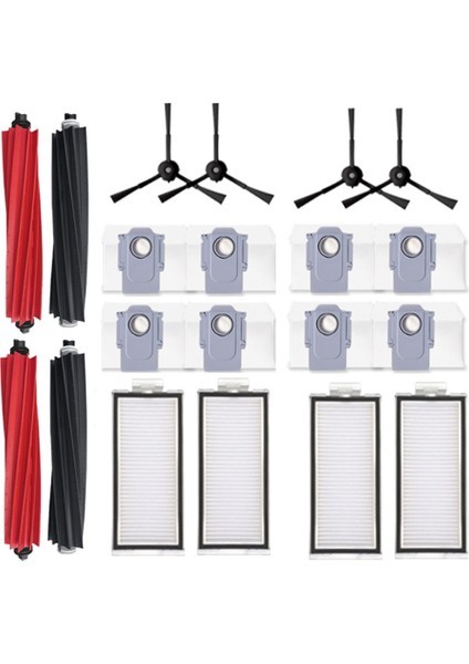 Roborock Için 20PCS Q5 Max+ / Q5 Duoroller+ Robot Vakum Temizleyici Aksesuarları Yedek Ana Yan Fırça Filtre Toz Çantası (Yurt Dışından)