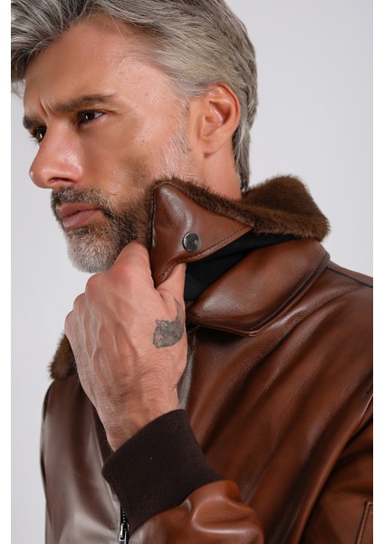 Alexandr Erkek Pilot Deri Mont