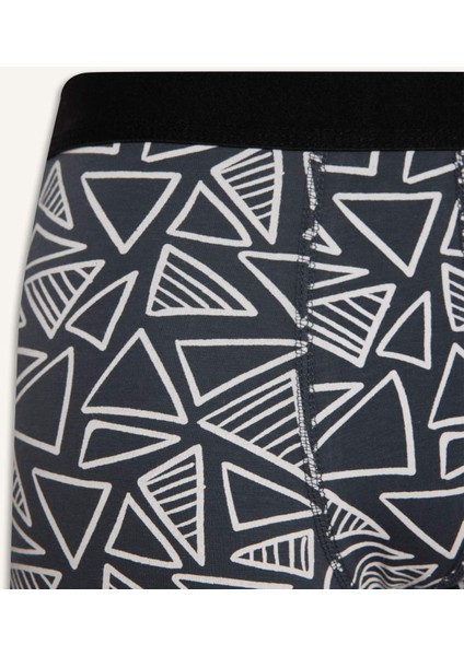 Regular Fit Baskılı 3'lü Boxer D7515AX25AU