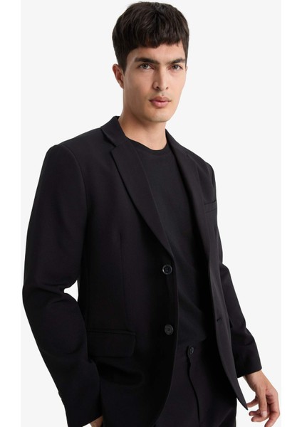Slim Fit Dar Kesim Düğmeli Blazer Ceket F7575AX25AU