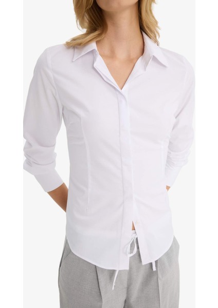 Fitted Bengalin Uzun Kollu Gömlek Y4651AZ25WN