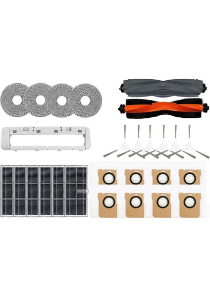 Xiaomi Mijia M30S Için D103CN Robot Vakum Yedek Parçaları Ana Yan Fırça Hepa Filtre Mop Bez Tuz Torbası Aksesuarları (Yurt Dışından)