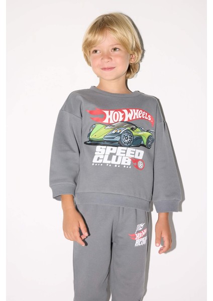 Erkek Bebek Hot Wheels 2'li Takım Sweatshirt Eşofman Altı F4529A525AU