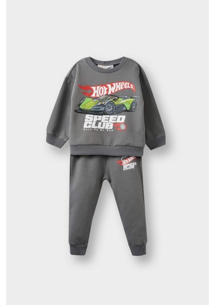Erkek Bebek Hot Wheels 2'li Takım Sweatshirt Eşofman Altı F4529A525AU