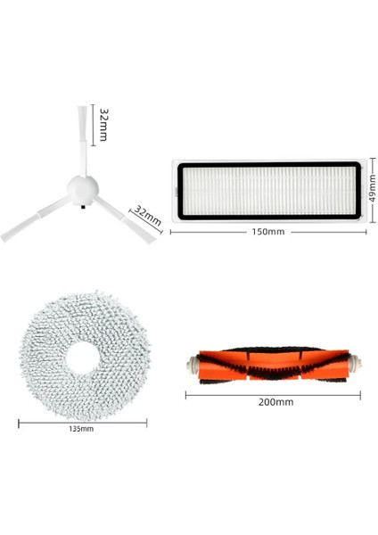 Xiaomi Dreame Için Aksesuar Kiti B101CN/DREAM S10 Pro/dream L10S ULTRA/X10+/B101GL Vakum Süpürge Yedek Parçaları (Yurt Dışından) fırsatları