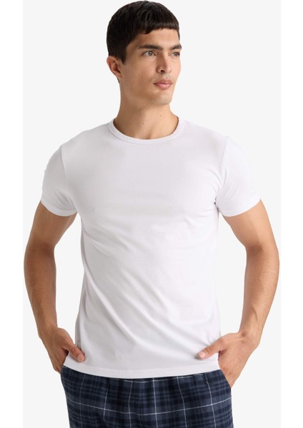 Slim Fit Dar Kesim Bisiklet Yaka Üst L4885AZ25AU