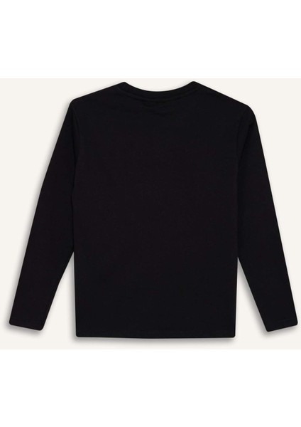 Erkek Çocuk Minecraft Bisiklet Yaka Uzun Kollu Tişört F5091A825AU