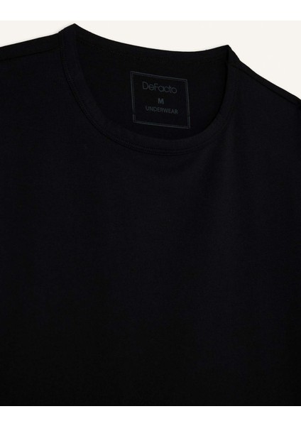 Slim Fit Dar Kesim Bisiklet Yaka Üst L4885AZ25AU