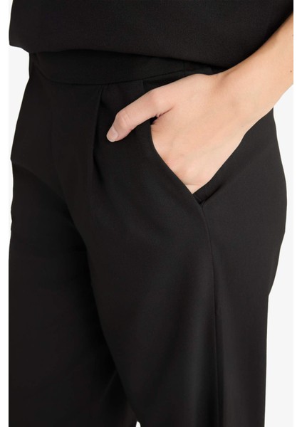Straight Fit Cep Detaylı Geniş Paça Pantolon F5413AX25AU