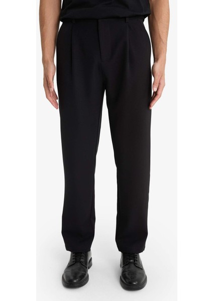 Straight Fit Pileli Cepli Düz Paça Kumaş Pantolon F7140AX25AU