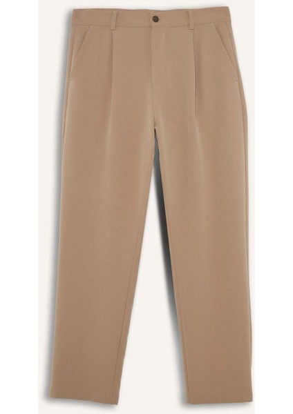 Straight Fit Pileli Cepli Düz Paça Kumaş Pantolon F7140AX25AU