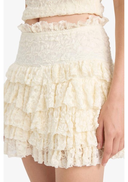 Normal Bel Dantel Mini Etek F7917AX25SM