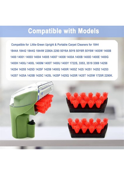 1400B Küçük Yeşil 3 Inç Sert Leke Fırça Aracı Bissell 1400B 1425 1400W 1400 1844 2290A Serisi Parçalar A (Yurt Dışından) modelleri
