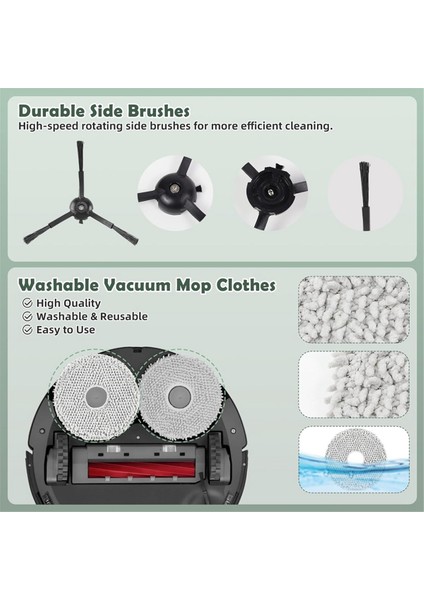 Roborock Q Revo Robot Vakum Ana Yan Fırça Hepa Filtre Mop Bez Pedleri Toz Çantalar Aksesuarlar Kiti (Yurt Dışından) indirimleri