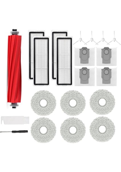 Roborock Q Revo Için Robtik Vakum Süpürge Ana Silindir Yan Fırçası Hepa Filtre Mop Padleri Toz Torbaları Yedek Parçalar (Yurt Dışından)