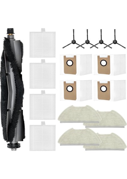 Airrobo T20 Robot Için Vakum Süpürge Ana Yan Fırça Hepa Filtre Mop Padleri Toz Torbaları Yedek Parçalar (Yurt Dışından)