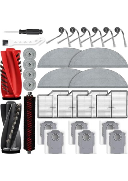 Roborock Saros 10/G30 Robot Parçaları Için Vakum Süpürge Değiştirme Ana Yan Fırça Toz Çanta Filtresi Mop Pad Aksesuarları (Yurt Dışından)