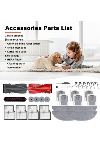 Roborock Saros 10/G30 Robot Parçaları Için Vakum Süpürge Değiştirme Ana Yan Fırça Toz Çanta Filtresi Mop Pad Aksesuarları (Yurt Dışından) modelleri