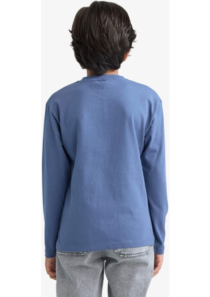 Erkek Çocuk Stumble Guys Bisiklet Yaka Uzun Kollu Tişört F5093A825AU