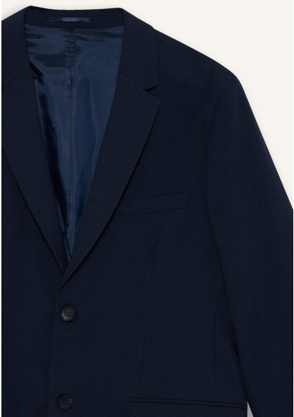 Slim Fit Dar Kesim Twill Düğmeli Blazer Ceket F7232AX25AU