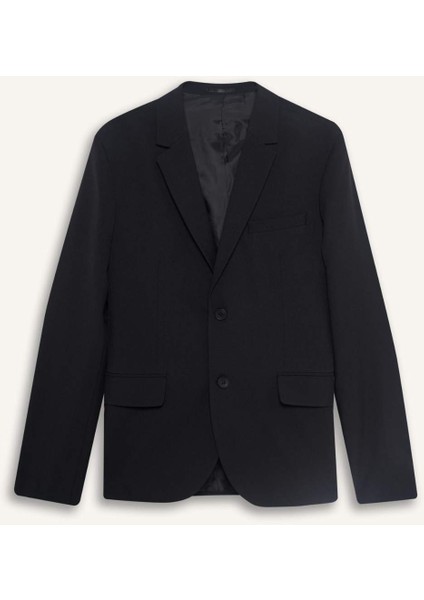Slim Fit Dar Kesim Twill Düğmeli Blazer Ceket F7232AX25AU