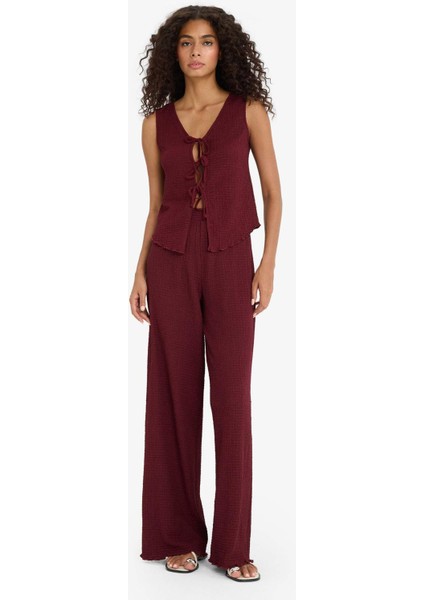 Wide Leg Geniş Bol Paça Bürümcük Pantolon