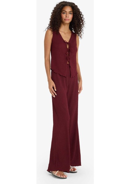 Wide Leg Geniş Bol Paça Bürümcük Pantolon