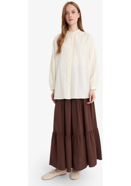 A Kesim Viskon Maxi Etek F8242AX25SM