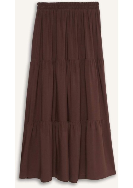 A Kesim Viskon Maxi Etek F8242AX25SM