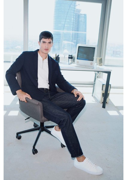 Modern Fit Düğmeli Cepli Blazer Ceket F2347AX25AU