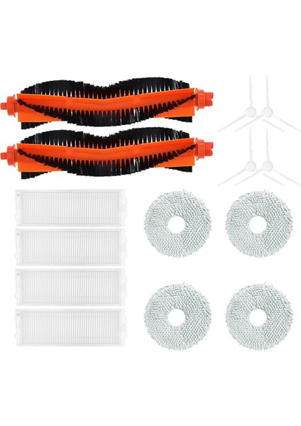 Silindir Yan Fırça Filtresi Hepa Mop Rag Bez Xiaomi Mijia Kendi Kendini Temizleyen Robot 2 C101 Serisi Yedek Aksesuarlar (Yurt Dışından)